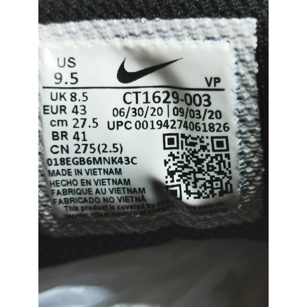 Nike Zoom Pulse Medical Nurse Nursing Shoes Triple Black CT1629-003 Men's Sz 9.5 - Picture 10 of 16